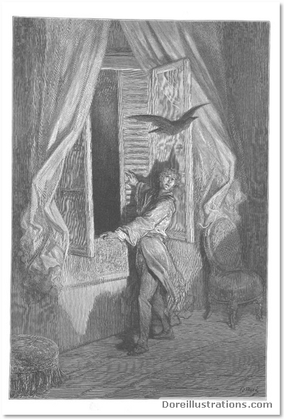 Dore's Illustrations of Edgar Allan Poe's the Raven