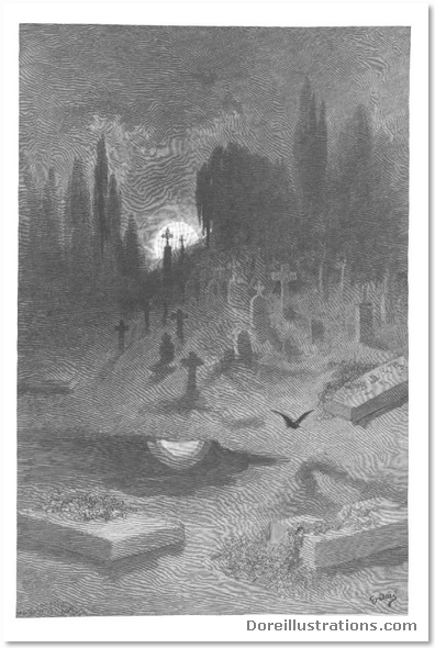 Dore's Illustrations of Edgar Allan Poe's the Raven