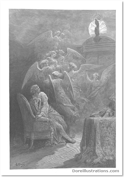 Dore's Illustrations of Edgar Allan Poe's the Raven