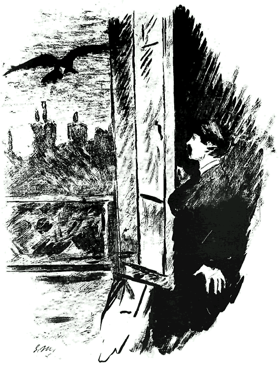 But the Raven, sitting lonely on that placid bust, spoke only
That one word