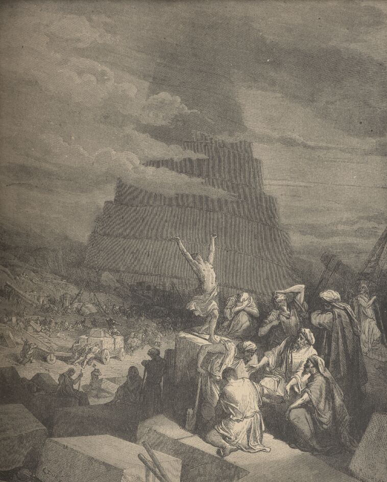 Dore Bible Illustrations: Image 11 of 413  -  154 kB, THE TOWER OF BABEL