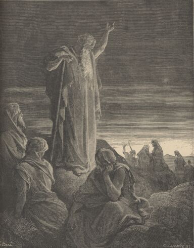 Illustration Showing EZEKIEL PROPHESYING, from The Bible (Old Testament) - drawing by Gustave Dore - 047th.jpg (33K)