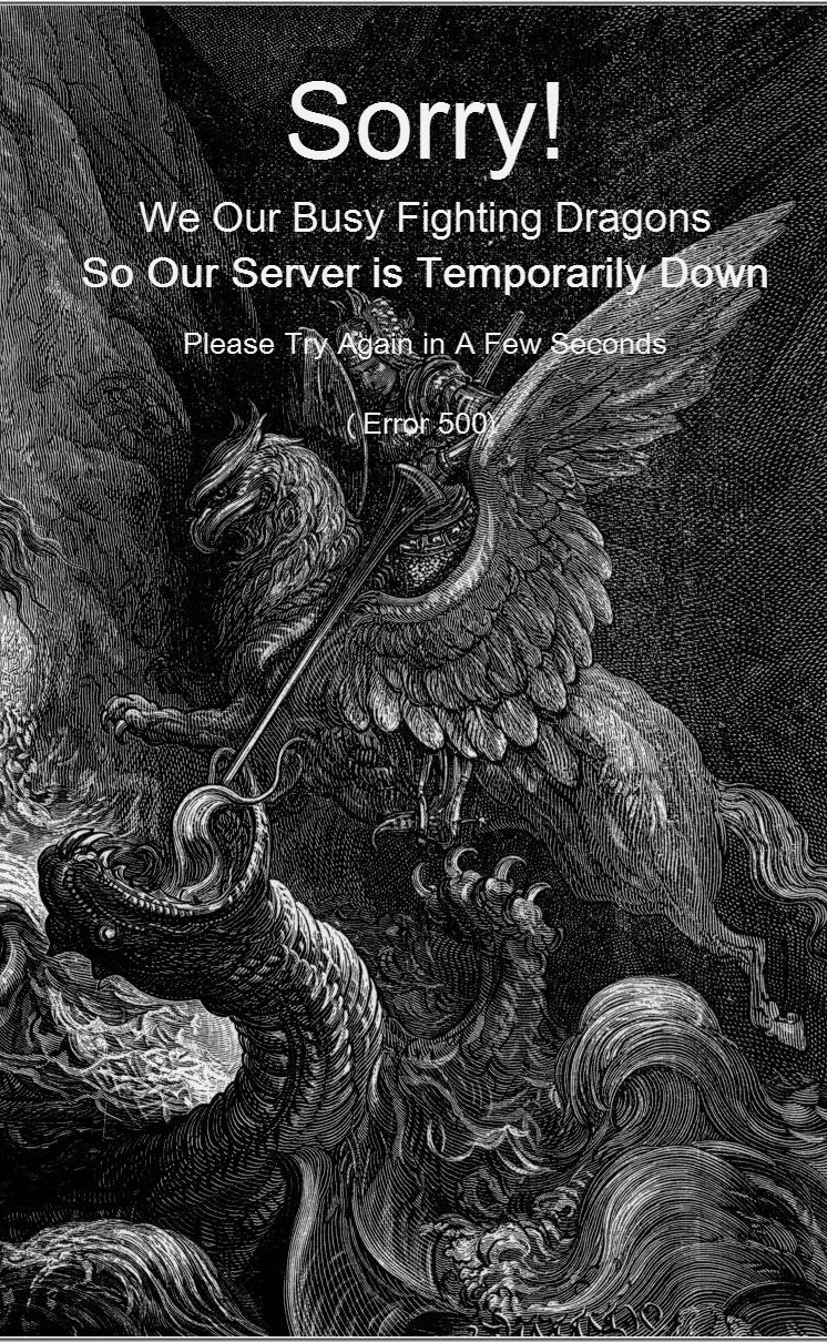 Error 500 - Server Down