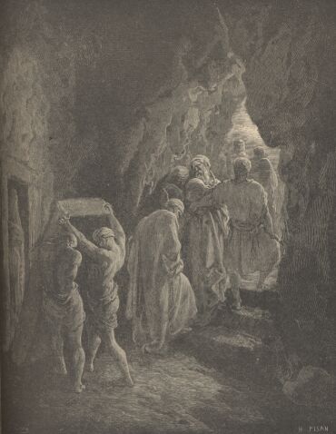 Illustration Showing THE BURIAL OF SARAH, from The Bible (Old Testament) - drawing by Gustave Dore - 012th.jpg (28K)